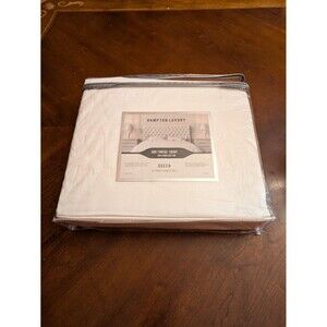 Hampton House Queen Sheet Set 4pcs Blue Pillow Cases100% Cotton Sateen 600 TC